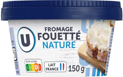 Fromage fouette au lait nature pasteurisé 24%MG 150g