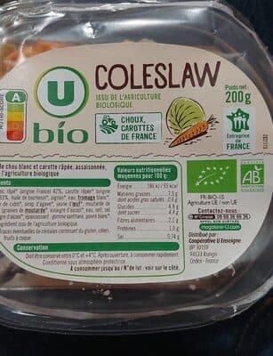 Salade chou blanc et carottes râpée coleslaw 200g