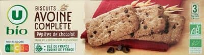 Biscuits à l'avoine complète et aux pépites chocolat bio 130g