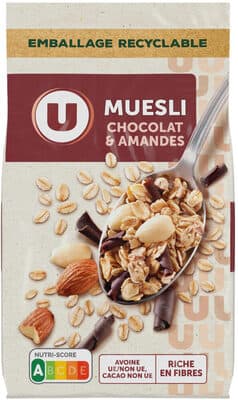 Céréales Muesli chocolat & amandes, 400g
