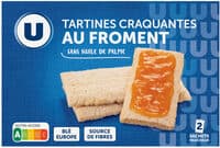 Tartines grillées craquantes au froment sans huile de palme - 250g