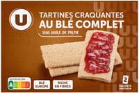 Tartines craquantes au blé complet sans huile de palme - 250g