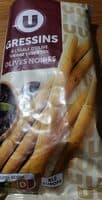 Gressins huile d'olive vierge extra et olives noires 125g