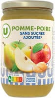 Purée de pomme poire sans sucre ajouté, bocal 680g