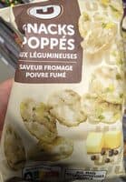 Gâteau apéritif Snacks poppés saveur fromage & poivre fumé, sachet 85g