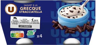 Yaourt à la grecque stracciatella 4x150g