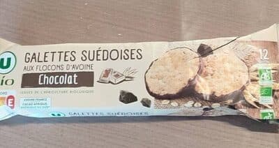 Galettes Suédoises aux flocons d'avoine nappées de chocolat noir