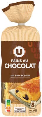 Pains au chocolat sans huile de palme - Sachets x8 360g