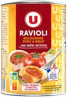 Ravioli bolognaise porc boeuf VBF, boîte 400g