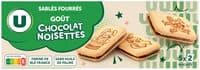 Sablés fourrés parfum chocolat noisettes, 125g
