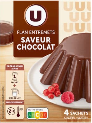 Préparation Entremets pour flan chocolat, 4 doses, 232g