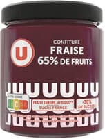 Confiture fraise 65% de fruits, 320g