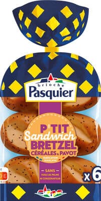 Ptit Sandwitch façon Bretzel Céréales et Pavot x 6
