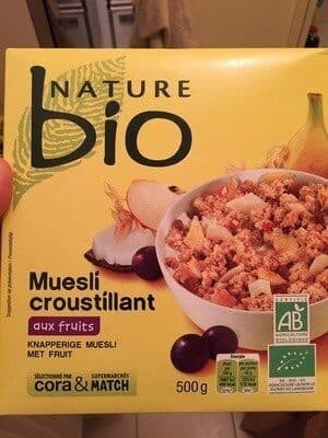Muesli croustillant aux fruits bio