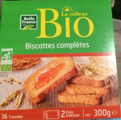 Biscottes complètes bio