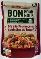 Blé à la provençale, boulettes de bœuf