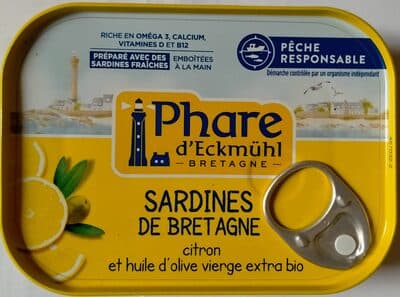 Sardines de Bretagne à l'huile d'olive et citron
