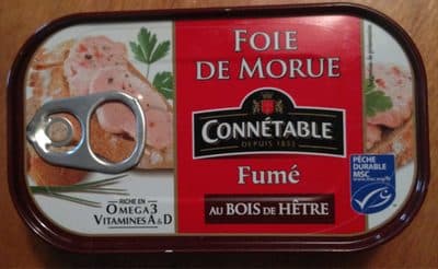 Foie de morue fumé au bois de hêtre