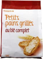 Pains grillés au blé complet