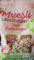 Muesli croustillant aux fruits rouges