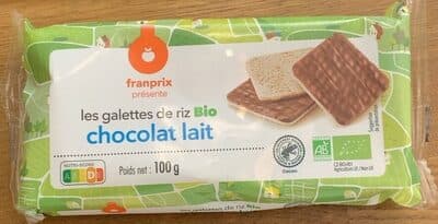 Les galettes de riz bio chocolat au lait