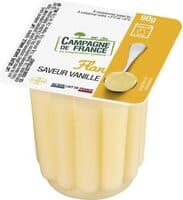 Flan saveur vanille nappé caramel