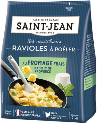 Ravioles à poêler au fromage frais et Basilic de Provence sachet