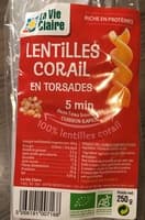 Lentilles corail en torsades