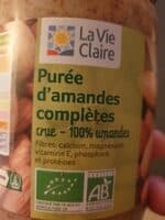 Purée d'amandes complètes
