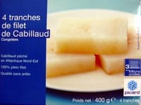 4 Tranches de filet de Cabillaud