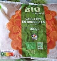 Carottes en rondelles surgelées bio
