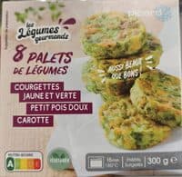 8 palets de légumes courgettes jaune et verte petits pois doux carotte