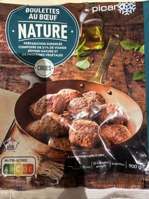 Boulettes au boeuf crues