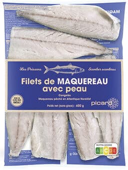 Filets de maquereau avec peau