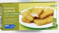 8 portions panées de Colin d'Alaska