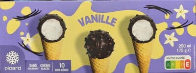 10 mini-cônes vanille