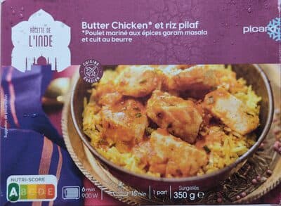 Butter chicken et riz pilaf