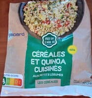 Céréales et quinoa cuisinés aux petits légumes