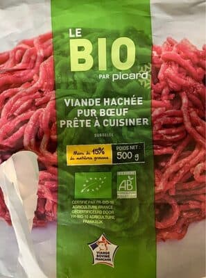 Viande hachée pur boeuf prête à cuisiner