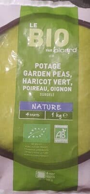 Potage garden peas haricot vert poireau oignon