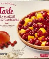 Tarte à la mangue et aux framboises