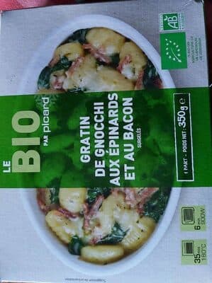 Gratin de gnocchis aux épinards et au bacon