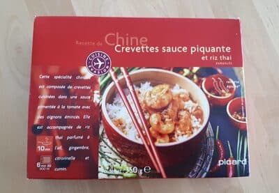 Crevettes sauce piquante et riz thaï