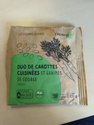 Duo de carottes cuisinées et graines de courges