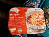 Ravioli risotto épinards sauce à la tomate
