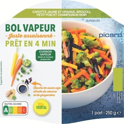 Bol vapeur juste assaisonné à la sauce soja