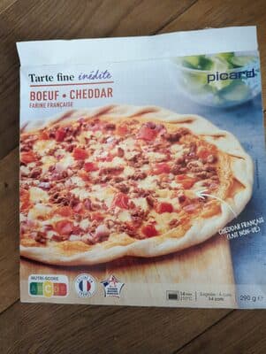 Tarte fine bœuf - cheddar