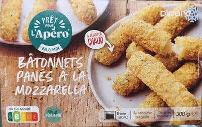 Bâtonnets panés à la mozzarella