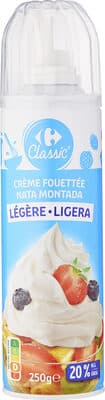 Nata montada azucarada ligera