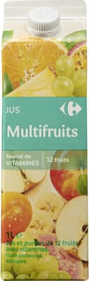 MULTIVITAMINES 12 FRUITS Jus et purées de 12 fruits avec vitamines.